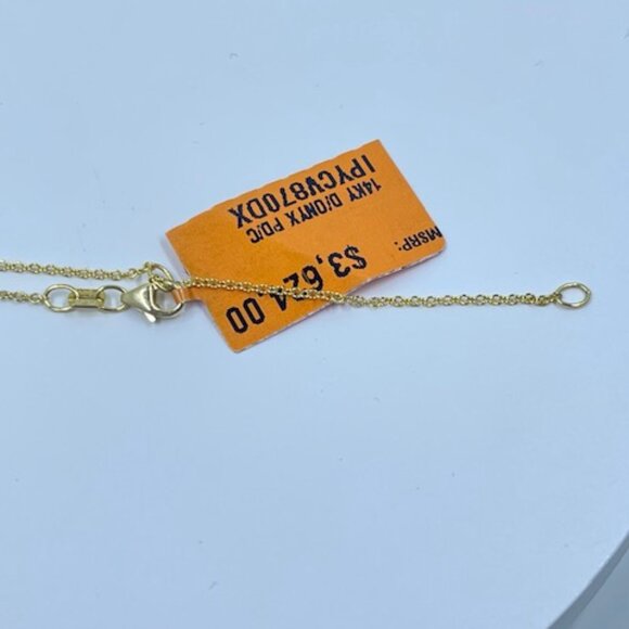 Diamond and Black Onyx Star necklace in 14k - Picture 6 of 8